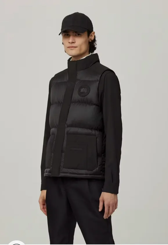 P560 Big Goose 2057MW puff down vest [note the version is too large] Canada Goose Canada Goose FW23 Freestyle waterproof solid color stand collar button down vest Paradigm Freestyle Vest-WD Color: Black White Size: XS S M L XL XXL 2057MW Paradigm Freestyle Vest-WD Men's style. Color: black. Sizes: XS S M L XL XXL.